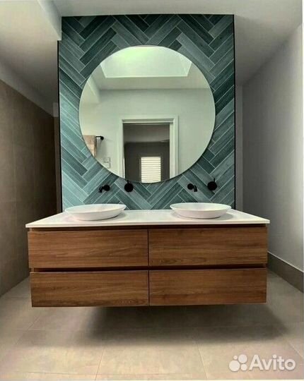 Интерьерные безрамные зеркала любой формы