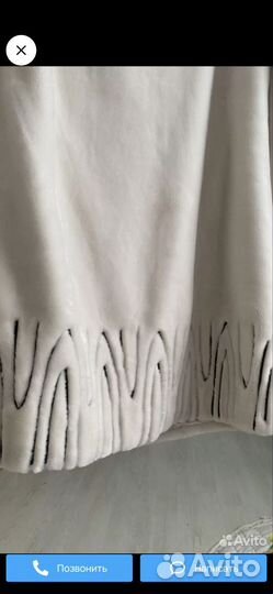 Шуба из эко меха белая