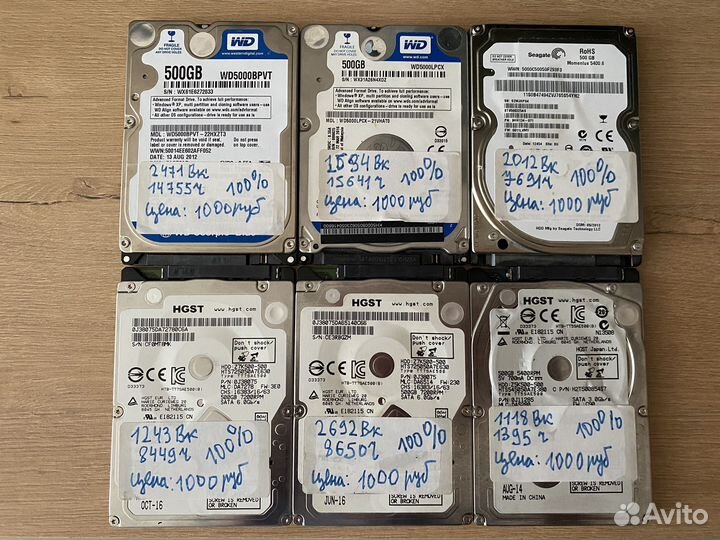 Жесткие диски для ноутбука