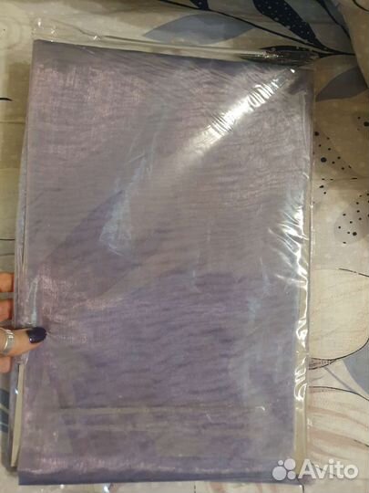 Тюль занавески сиреневые