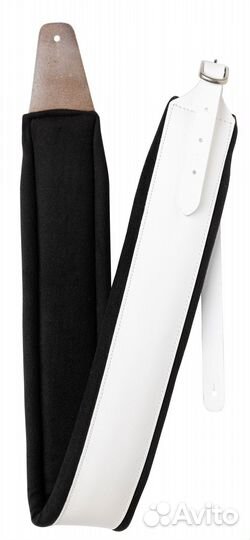 Гитарный кожаный ремень Stagg slpl-buckle WH