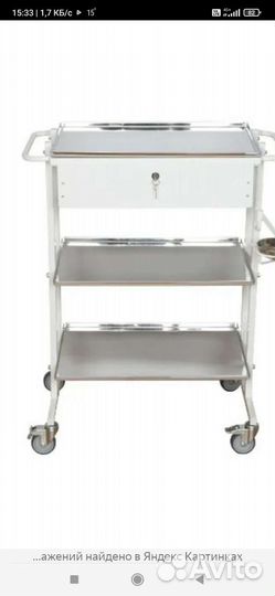 Столик медицинский манипуляц. с ящиком и полками