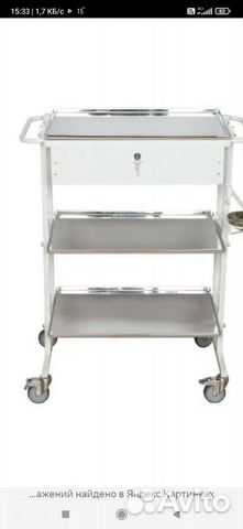 Столик медицинский манипуляц. с ящиком и полками