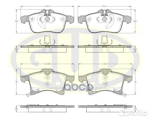 Колодки тормозные дисковые перед opel meriv