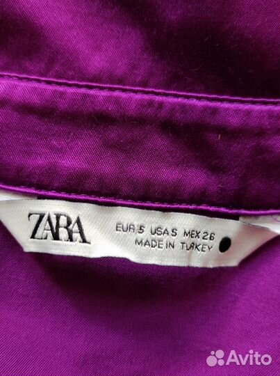 Атласная фиолетовая блузка Zara