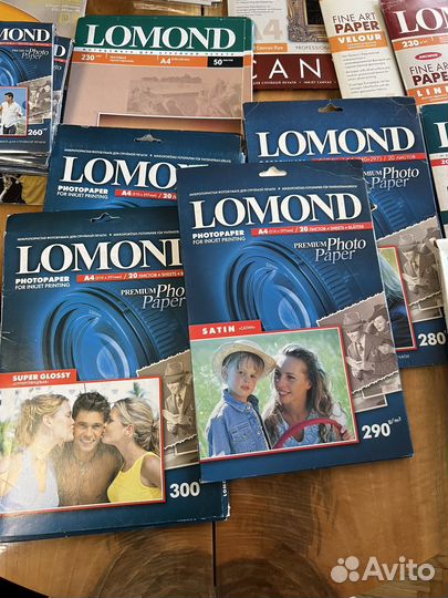 Фотобумага epson, lomond, hp