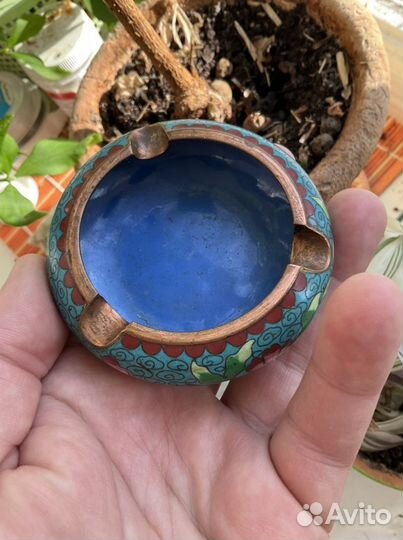 Пепельница эмаль клуазоне