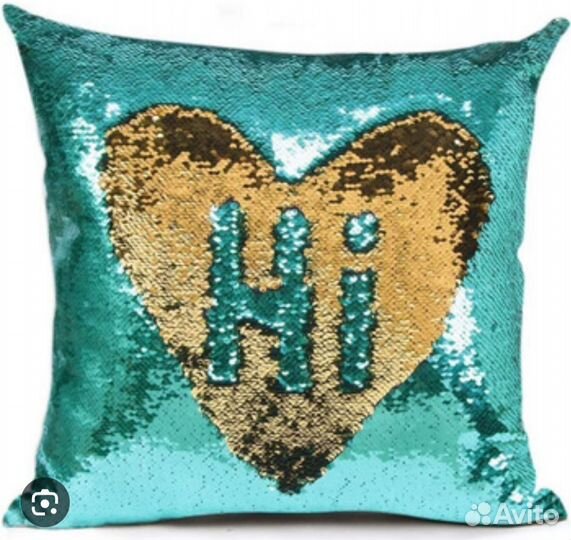 Подушка с пайетками 2х цветная