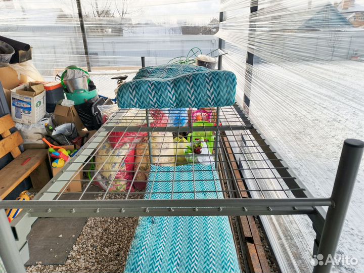 Кровать двухъярусная строительная