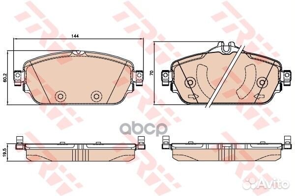 GDB2070 колодки дисковые передние MB W205 C180