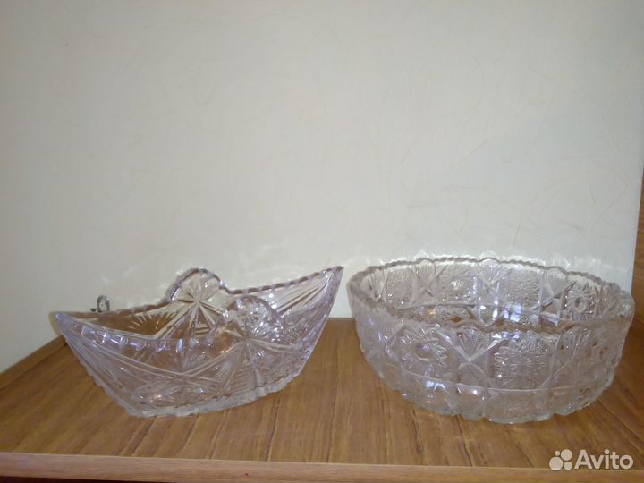 Хрустальная ваза круглая