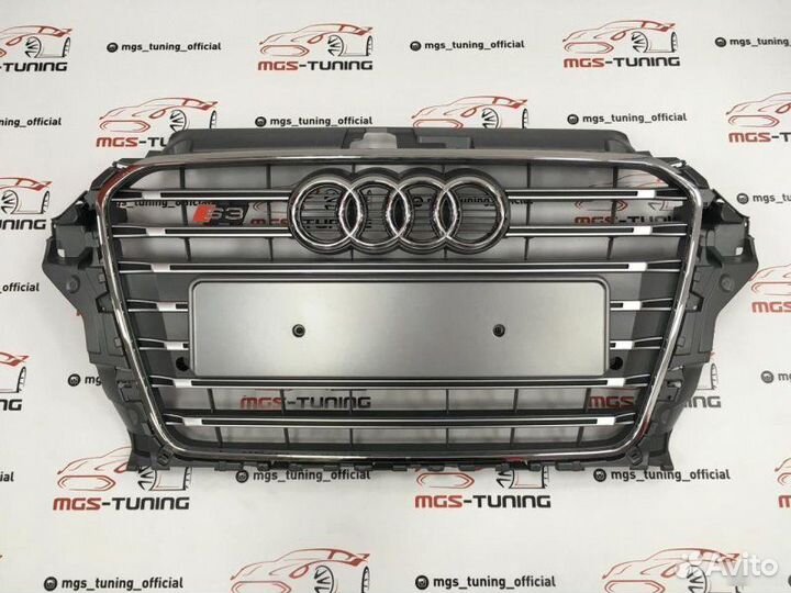 Решетка на Audi A3 в стиле S3 12-16гг. дизайн 2