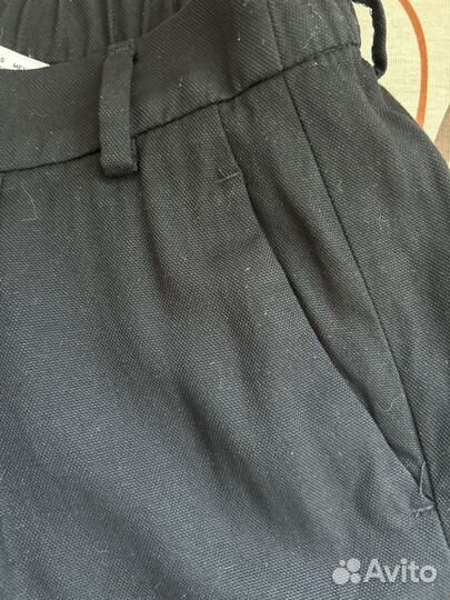 Брюки черные женские на резинке Zara р-S