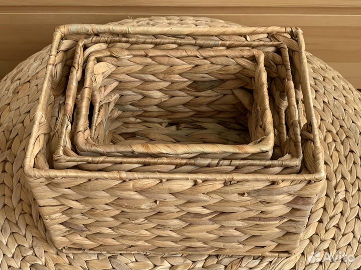Новые плетеные корзины гиацинт (аналог IKEA