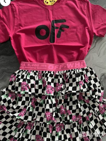 Футболка и юбка Off White kids 10/12 лет