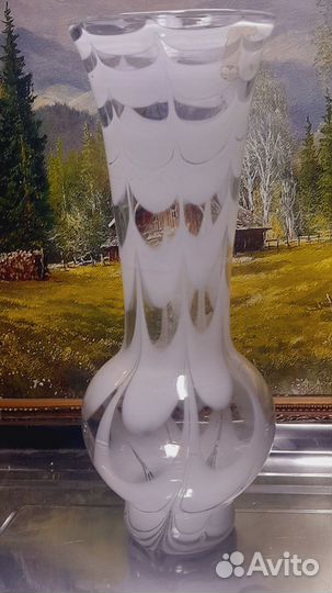 Ваза для цветов цветное стекло СССР