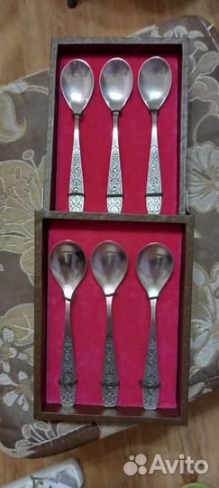 Набор столовых приборов мельхиор и ложки в ассорт
