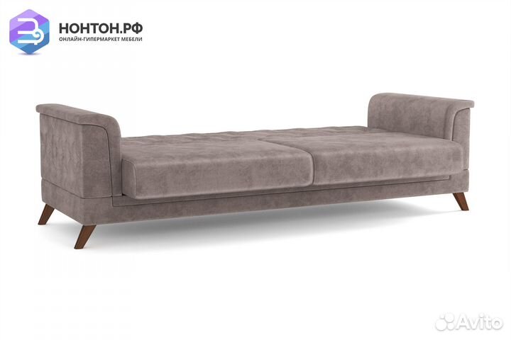 Диван книжка Амарант серо-коричневый