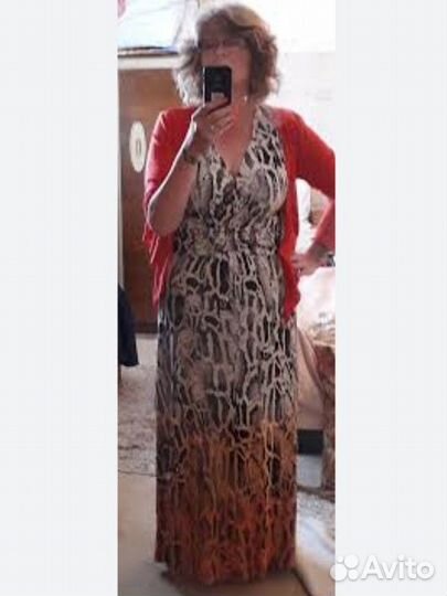 Сарафан макси леопард вискоза George с3 р.48-50