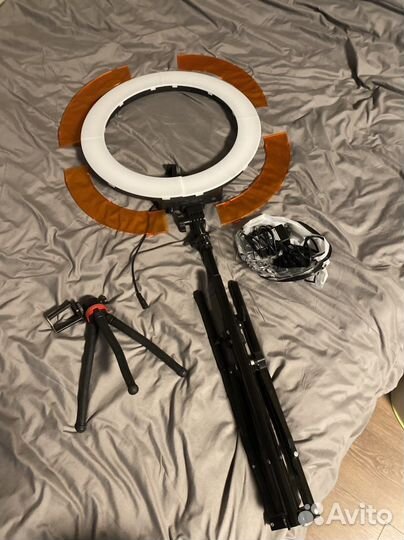 Кольцевая лампа со штативом 55см