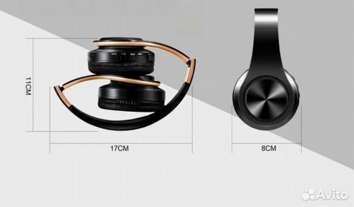 Беспроводные bluetooth наушники голубые