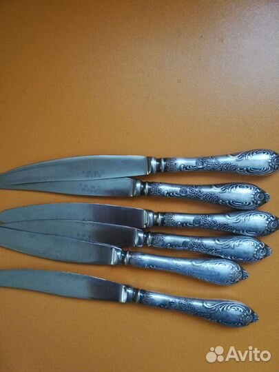 Кухонные ножи мельхиор 6шт