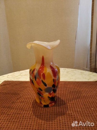 Ваза цветное стекло СССР