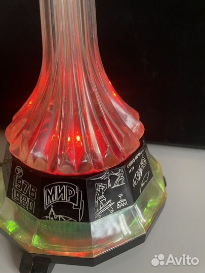 Винтажная старая редкая ночная лампа ракета СССР
