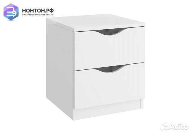 Тумба с 2 ящиками Луки белый