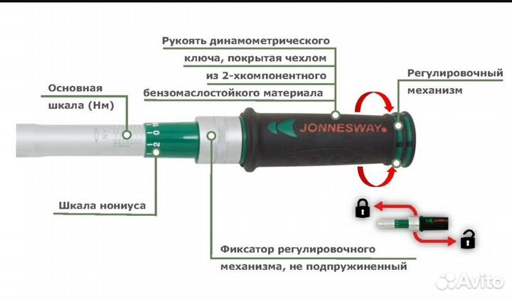 Ключ динамометрический jonnesway T271000N