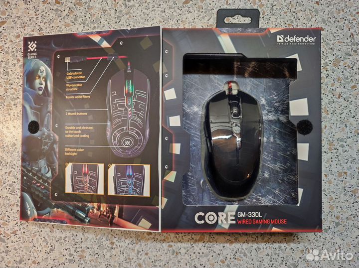 Мышка игровая defender core GM-330L