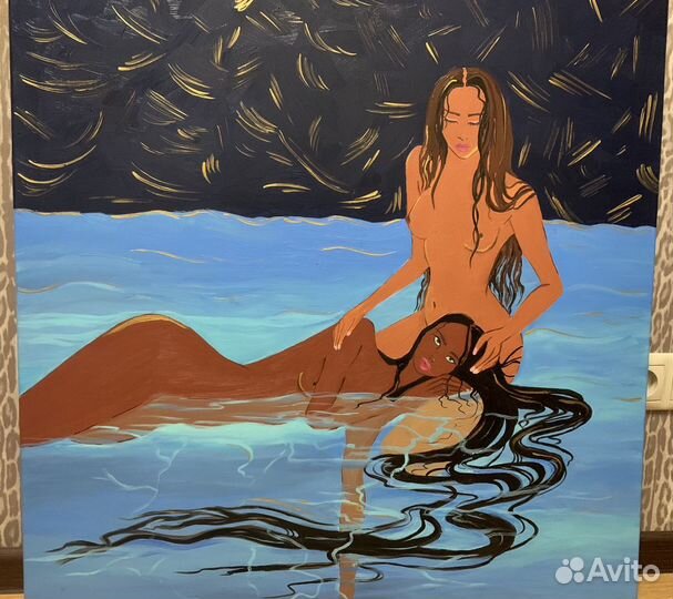 Картина маслом на холсте «Лазурь»