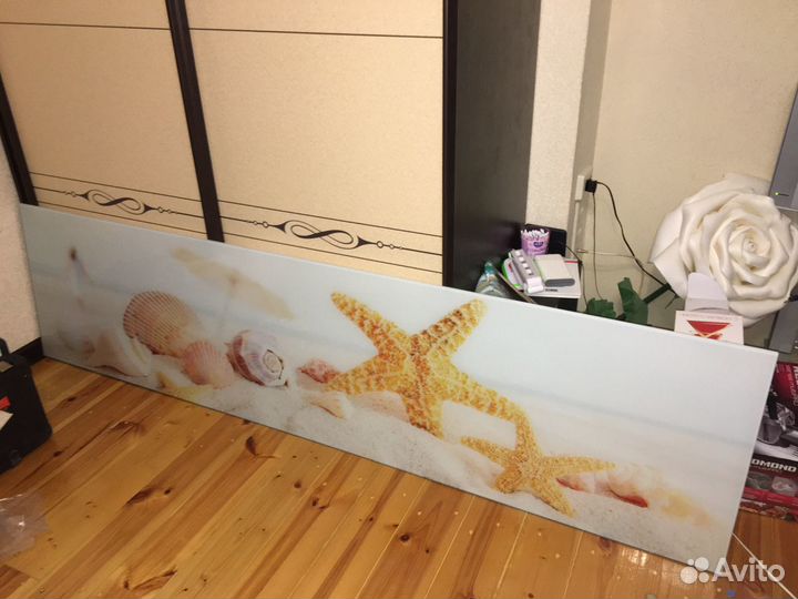 Фартук для кухни стеклянный