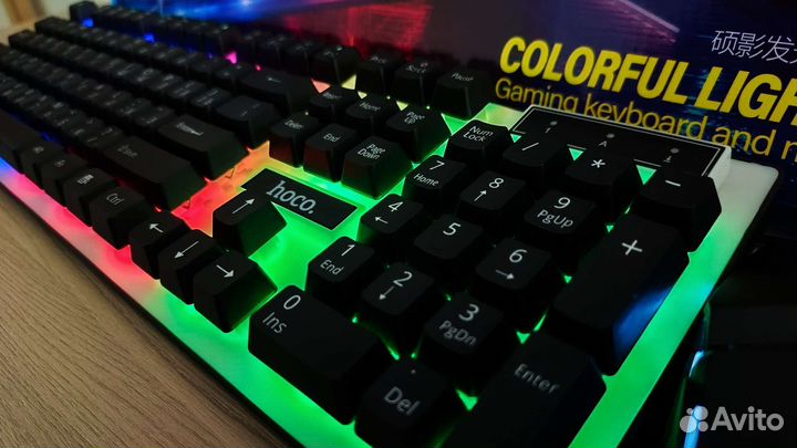 Игровая клавиатура и мышь 2в1 набор подарок новый