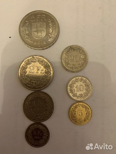 Набор монет Швейцарии