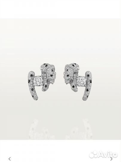 Серьги Cartier Panthere de Cartie Emerald Onyx