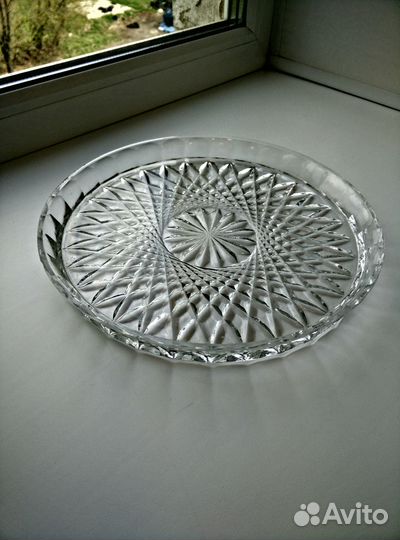 Блюдо хрустальное СССР