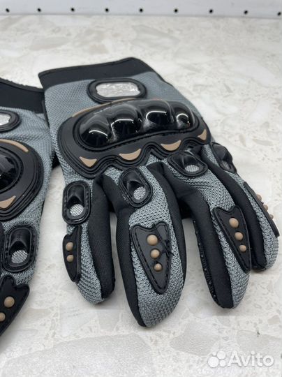 Мотоциклетные перчатки размер XXL серые Pro biker