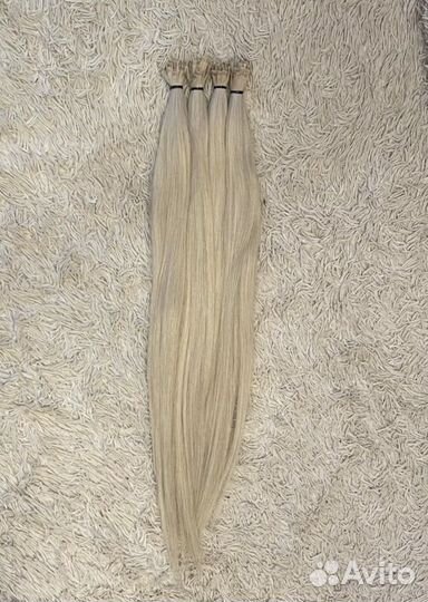 Волосы на капсулах, блонд