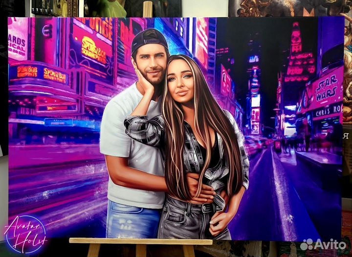 Портрет по фото на холсте на заказ Ярославль