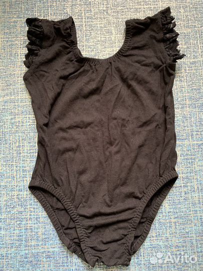 Купальник для танцев гимнастики черный 116