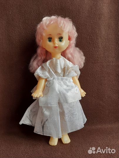 Кукла СССР мальвина розовые волосы