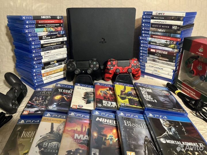 Sony playstation 4 slim + 115 крутых игр в подарок