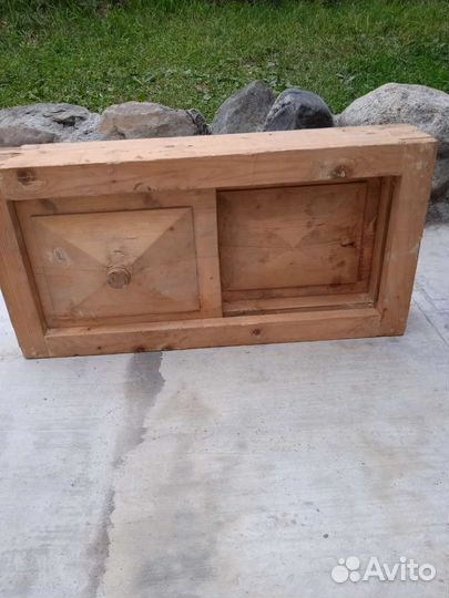 Деревянная вентиляционная крышка с задвижкой