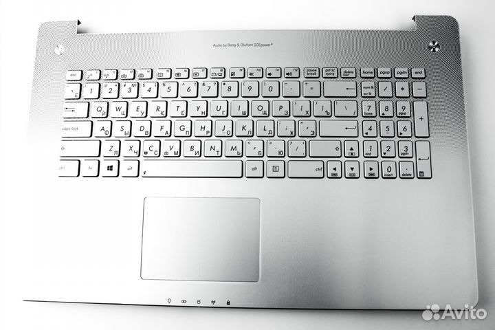 Клавиатура для Asus N750J TopCase Сеpебро p/n: 90