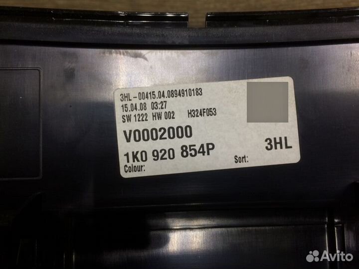 Панель приборов Volkswagen Jetta 5, Golf 5