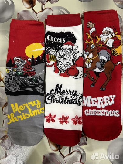 Мужские новогодние носки