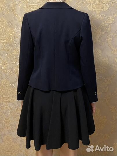 Школьный пиджак для девочек, 152, темно-синий