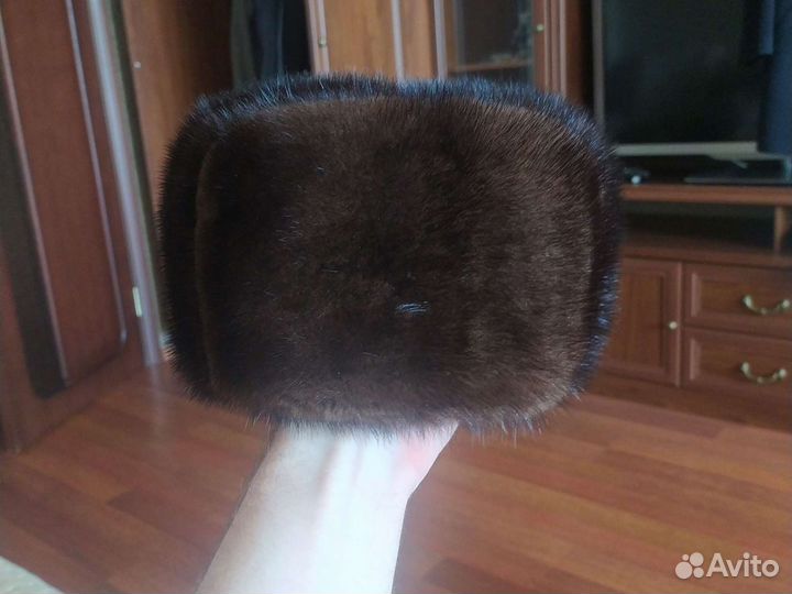 Норковая шапка мужская новая