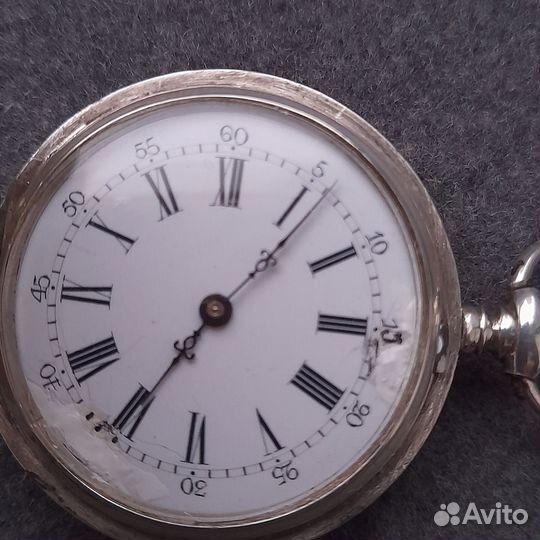 Антикварные серебряные часы ключевка 84 проба